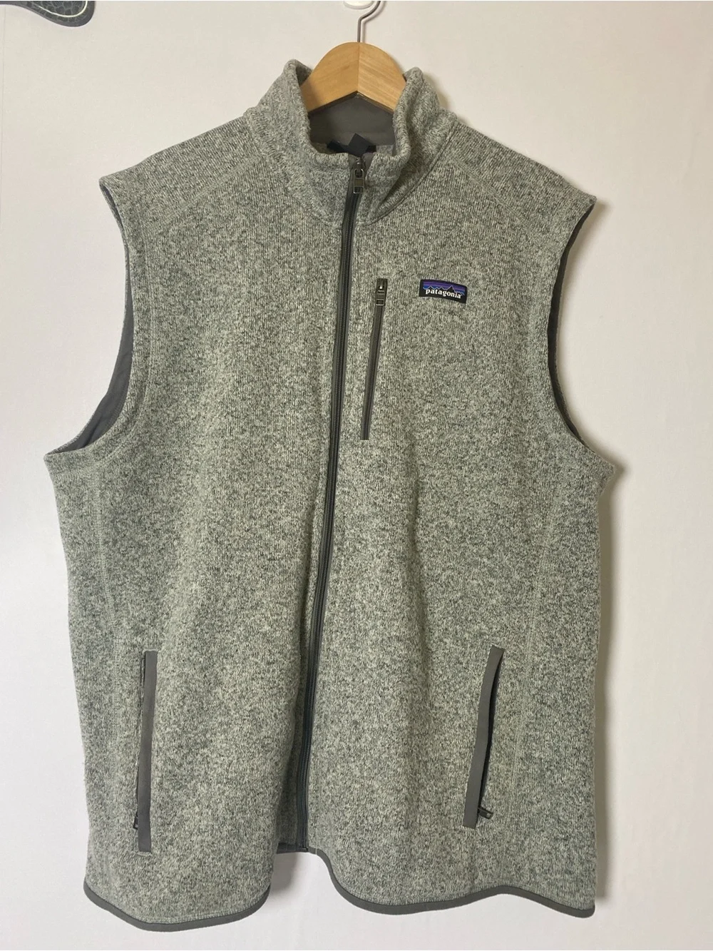 Patagonia Men's Better Sweater Fleece Vest XXL Gray Full zip Pockets